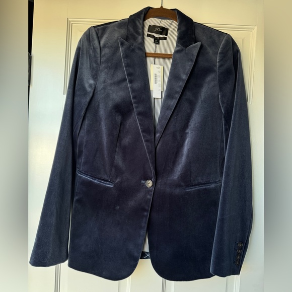 J. Crew Tall Parke blazer in velvet - navy - Picture 4 of 7